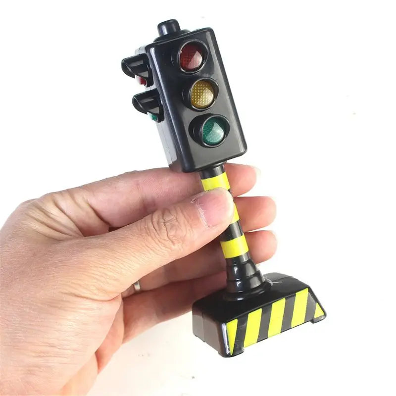 Mini Traffic Signs Road Light Block with Sound LED Children Safety Kids Educational Toys Perfect Gifts