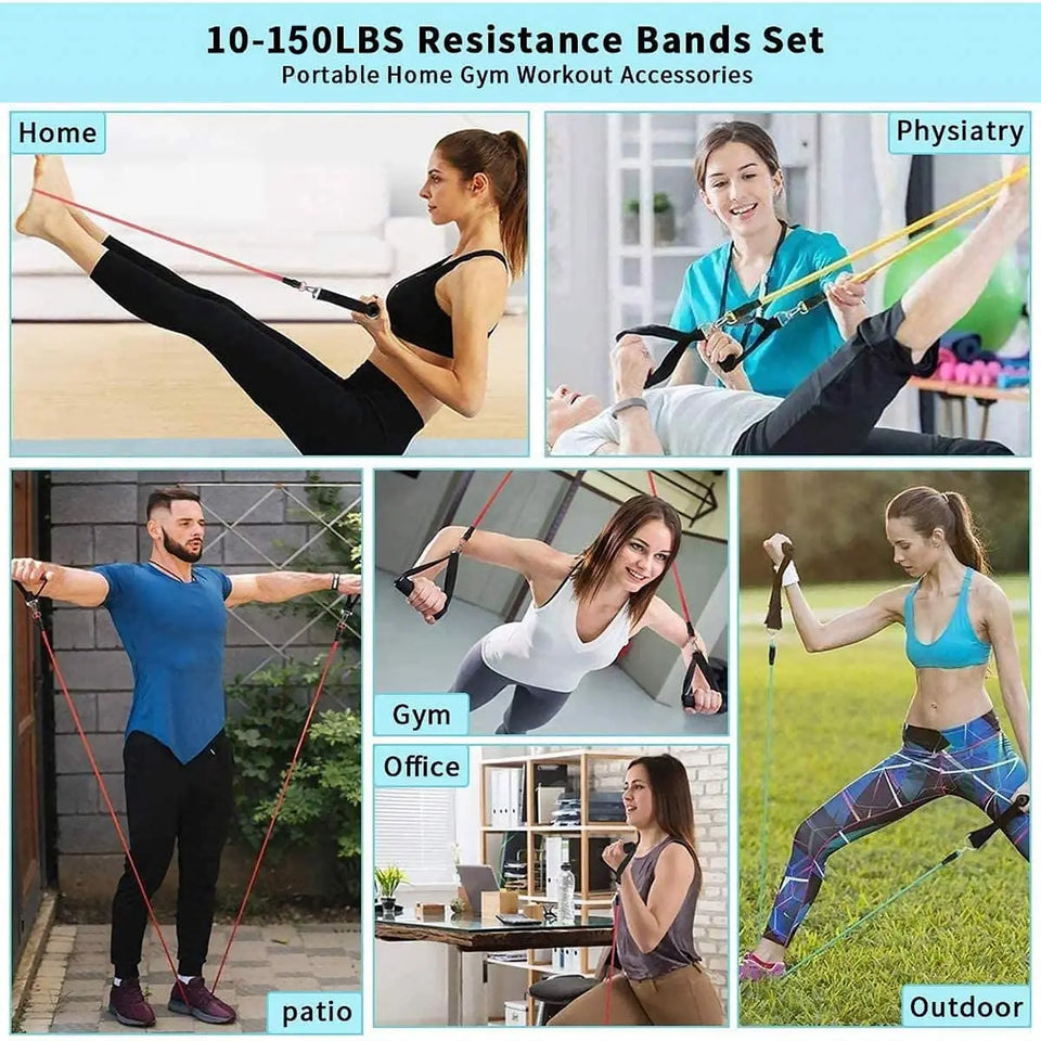 250lb Resistance Bands Set Fitness Workout Gym Pull Rope Yoga Latex Tube Sports Elastic Booty Band Equipment for Home Gym Weight