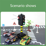 Mini Traffic Signs Road Light Block with Sound LED Children Safety Kids Educational Toys Perfect Gifts