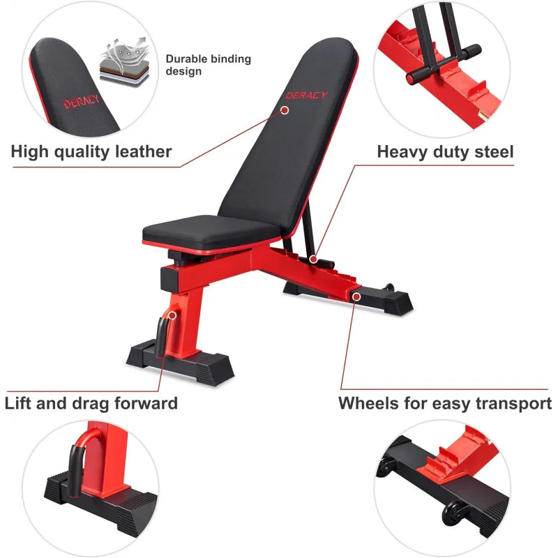 Adjustable Weight Bench for Full Workout, Incline and Decline  Indoor   Home Gym