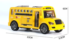 School Bus Children's Toy with Opening Doors Inertia Car for Kids Class Educational Transportation Model Toys for Boys Gift