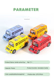 School Bus Children's Toy with Opening Doors Inertia Car for Kids Class Educational Transportation Model Toys for Boys Gift