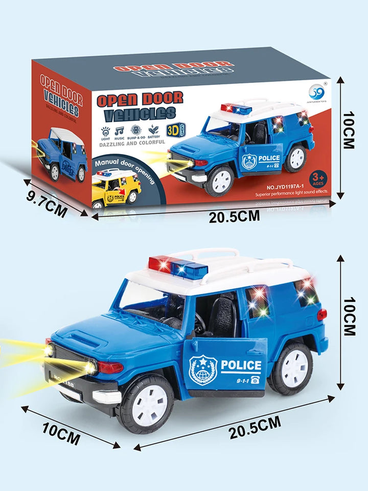 Simulation Police Cars Kid Electric Universal SUV Car with 3D Sound Lights Model Children‘s Puzzle Toys Birthday Gifts for Boys