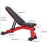 Adjustable Weight Bench for Full Workout, Incline and Decline  Indoor   Home Gym