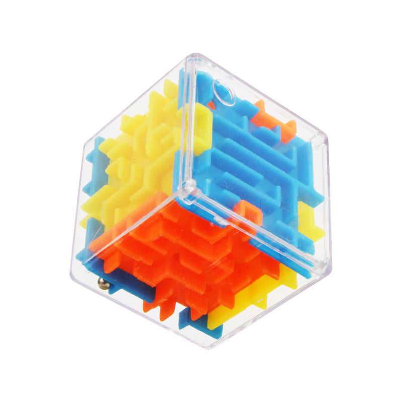 3D Maze Magic Cube Six-sided Transparent Puzzle Speed Cube Rolling Ball Magic Cubes Maze Toys For Children Stress Reliever Toys