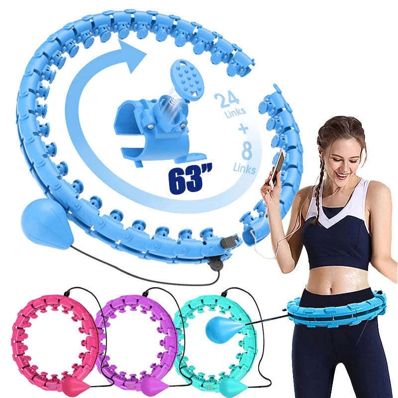 Adjustable Sports Hoop For Abdominal Thin Waist Detachable Massage Fitness Equipment Gym Home Training Weight Loss Exercise