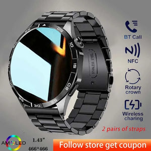 2024 New Original For Huawei Xiaomi GT4 Pro Smartwatch Men GPS tracking AMOLED 466*466 HD screen NFC Bluetooth Call smartwatch