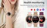 2023 New Fashion Women Bluetooth Call Smart Watch 1.32" AMOLED 360*360 HD Screen Sports Fitness Ladies Smartwatch Diamond Band