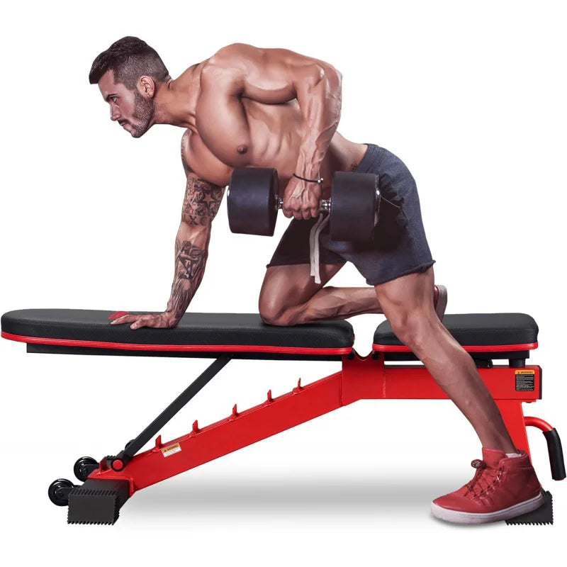 Adjustable Weight Bench for Full Workout, Incline and Decline  Indoor   Home Gym