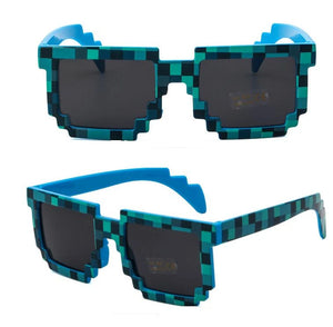 3 colors Fashion Sunglasses Kids cos play action Game Toy Minecrafter Square Glasses with EVA case Toys for children gift