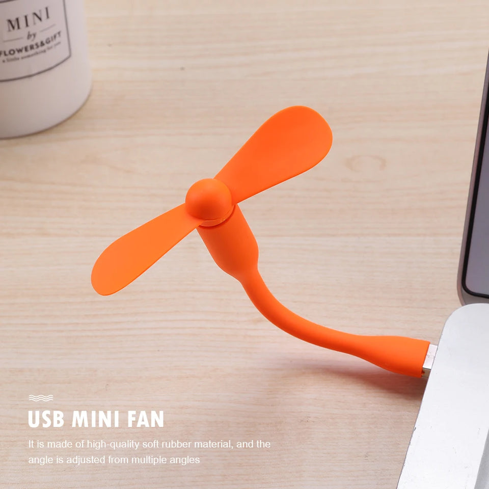 100pcs New Electronic Gadgets Summer USB Mini Ventilador Portable Flexible USB Cooling Fan Cooler For Laptop Computer Wholesale